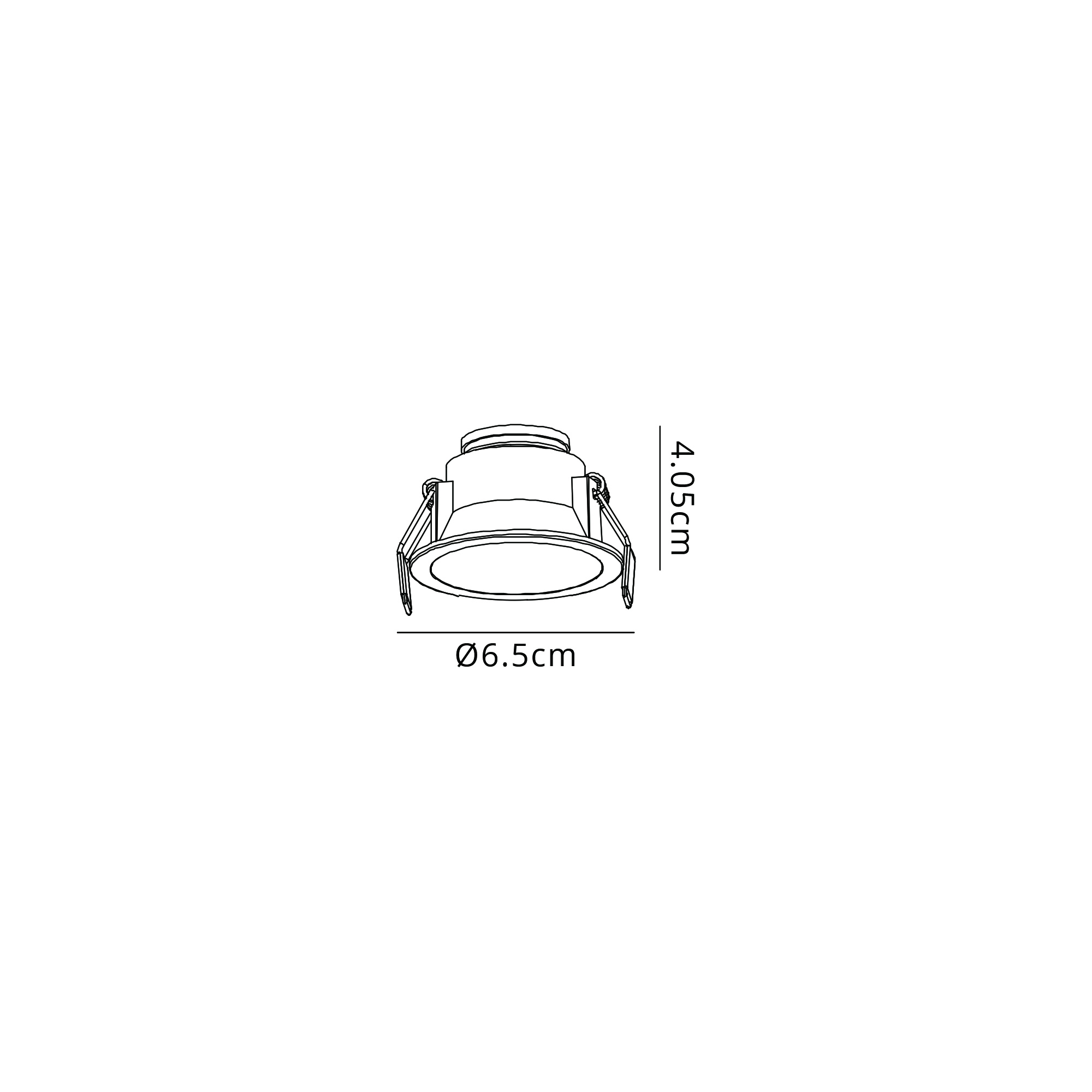 M8770  Sunset 65 x 74mm Recessed Base, Cut Out: 55mm, Gold